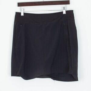 Athleta Womens‎ Soho Skort Black Zip Pockets Athletic Skirt Size 10 Athleisure